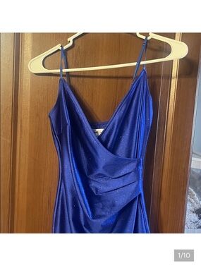 Emerald Sundae Royal Blue Asymmetrical Dress